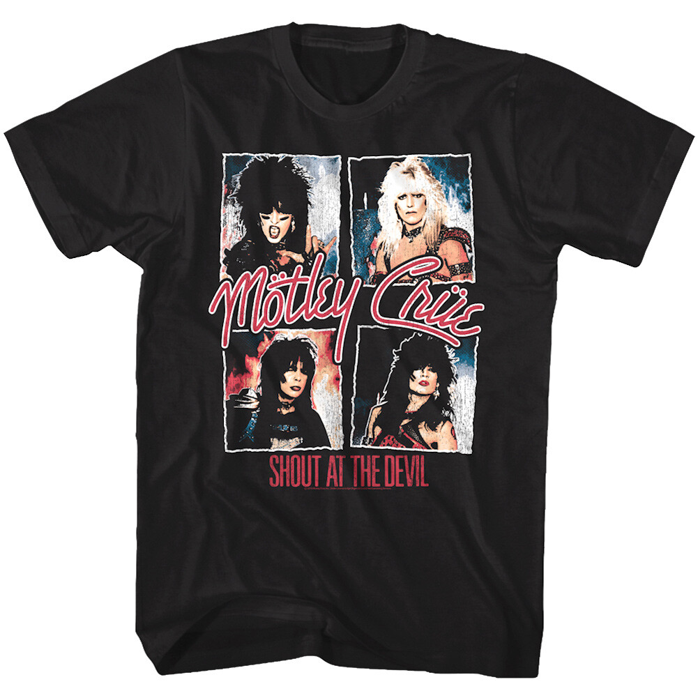 Motley Crue Shout at the Devil Men's T Shirt Metal Rock Band Album